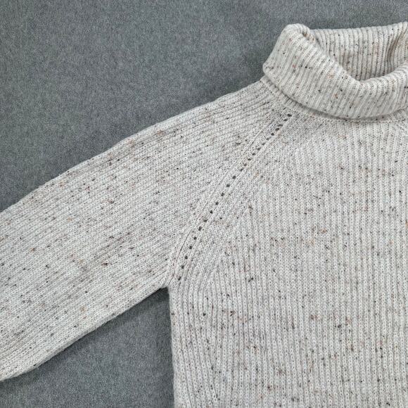 Blu Pepper Knit Tunic Sweater Dress Women's Large Turtleneck Chunky Cream - Picture 2 of 7